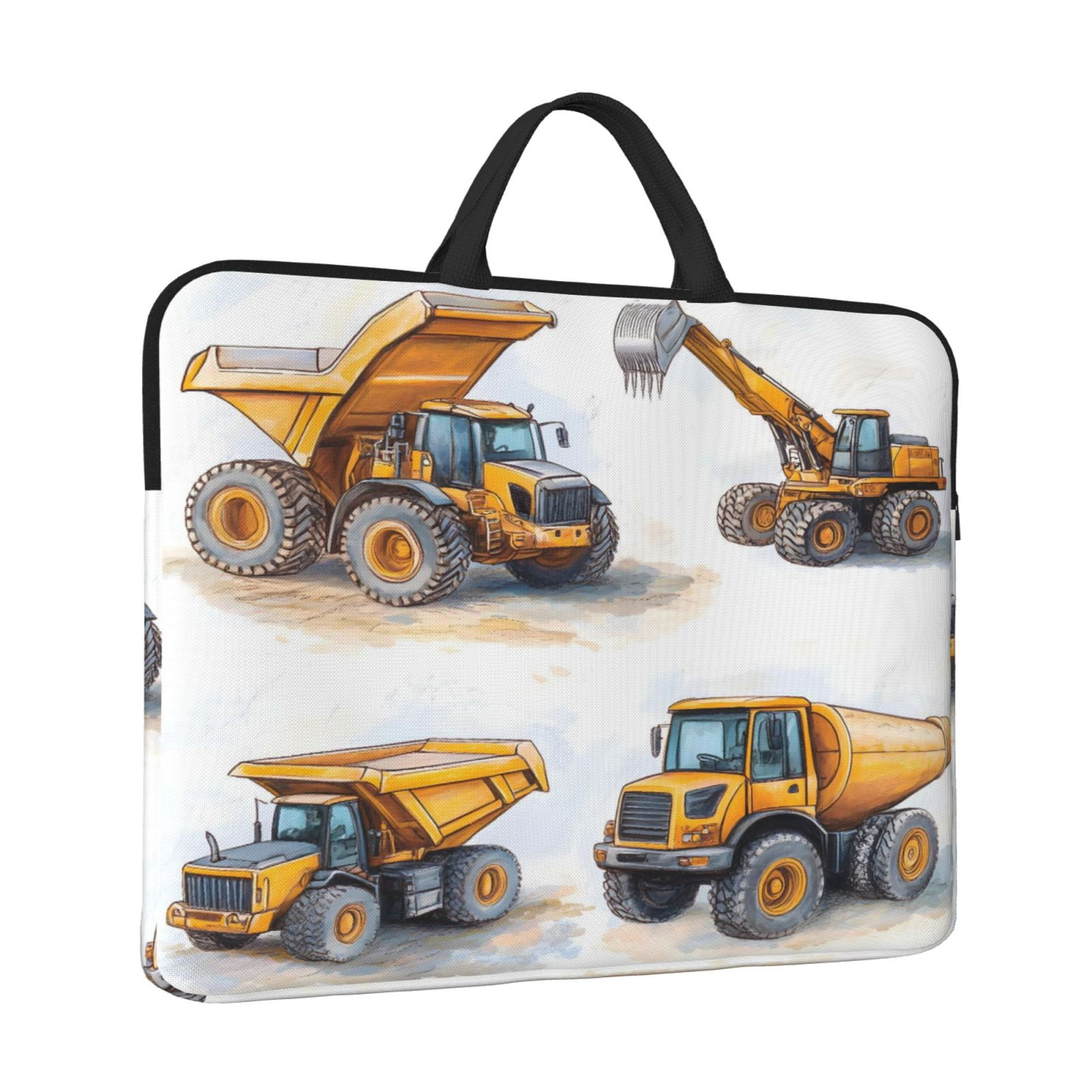 Laptop Sleeve Bag For Women Men 14inch Waterproof Durable Protective Computer Carrying Cover Handle Laptop Case Bag Construction Vehicles