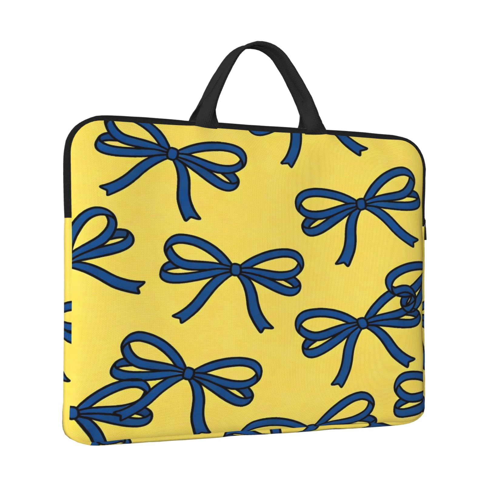 Laptop Sleeve Bag For Women Men 14inch Waterproof Durable Protective Computer Carrying Cover Handle Laptop Case Bag Dark Blue Bows