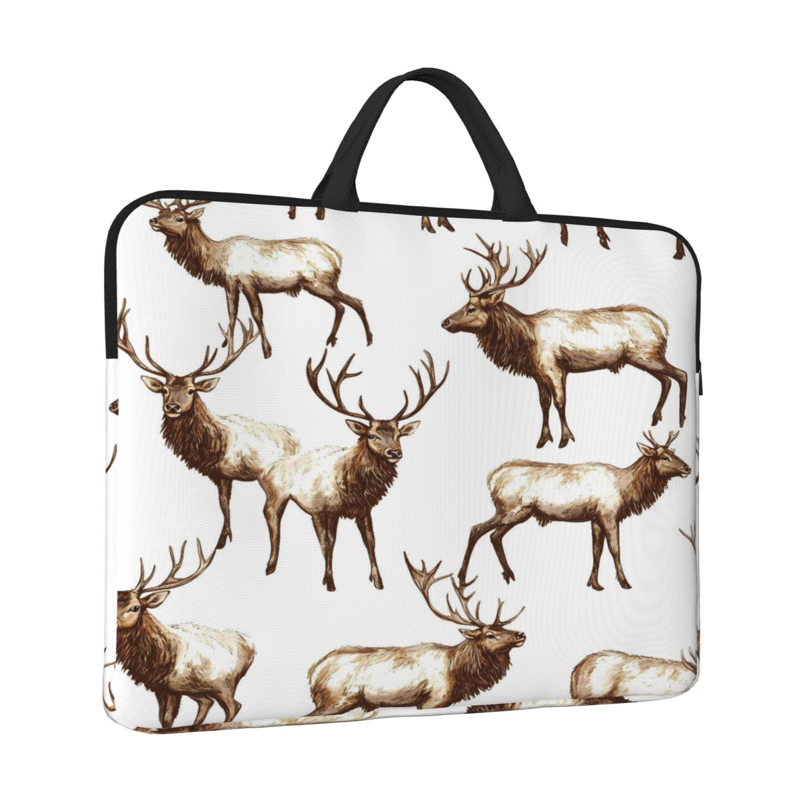 Laptop Sleeve Bag For Women Men 14inch Waterproof Durable Protective Computer Carrying Cover Handle Laptop Case Bag Deer
