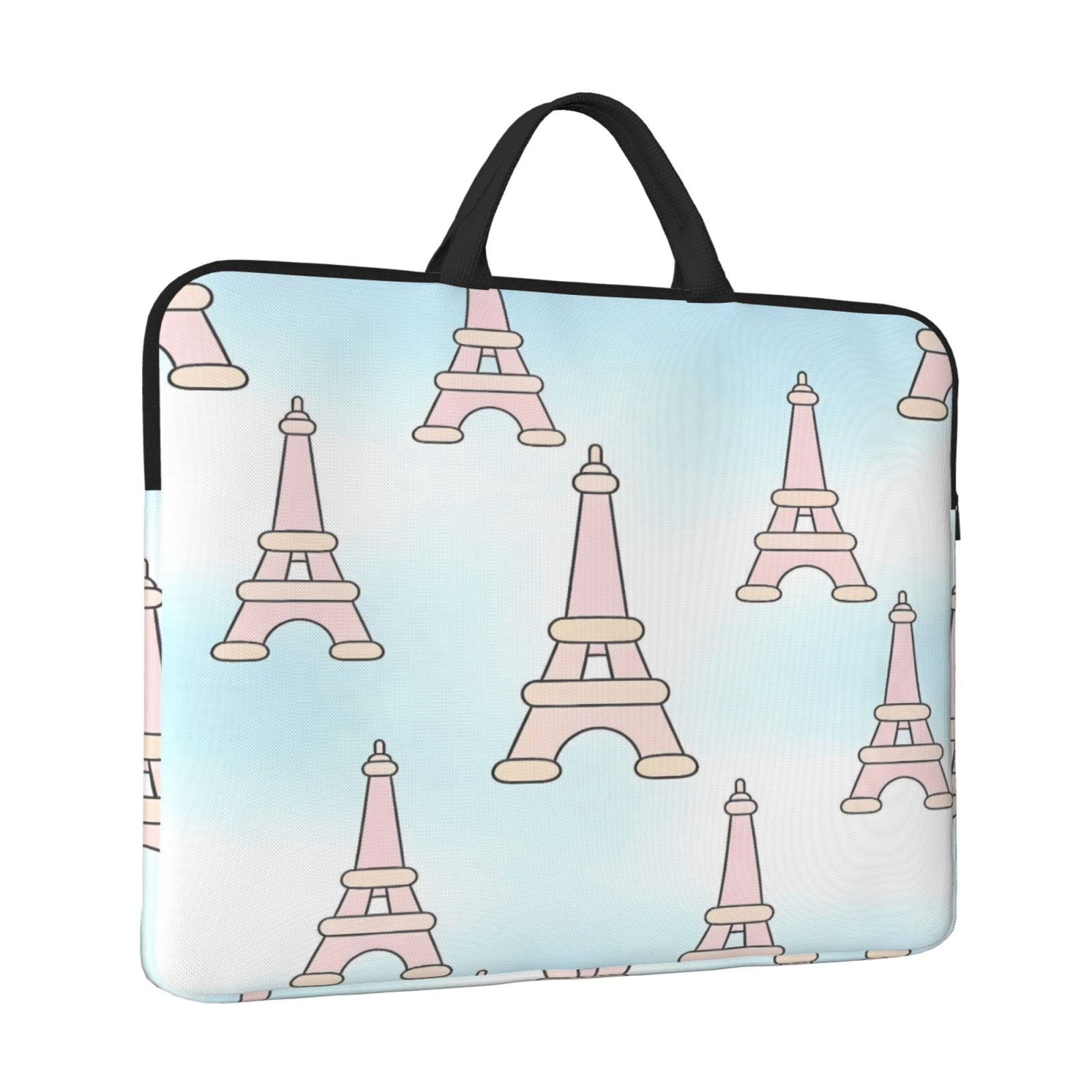 Laptop Sleeve Bag For Women Men 14inch Waterproof Durable Protective Computer Carrying Cover Handle Laptop Case Bag Eiffel Tower (3)