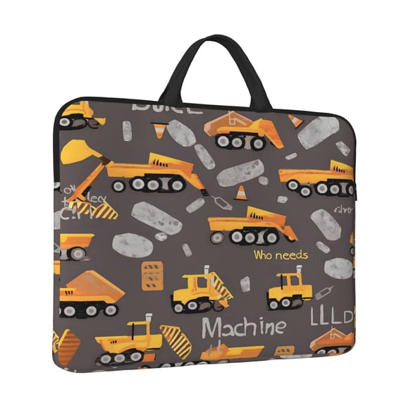 Laptop Sleeve Bag For Women Men 14inch Waterproof Durable Protective Computer Carrying Cover Handle Laptop Case Bag Engineering Vehicles Cargo Trucks
