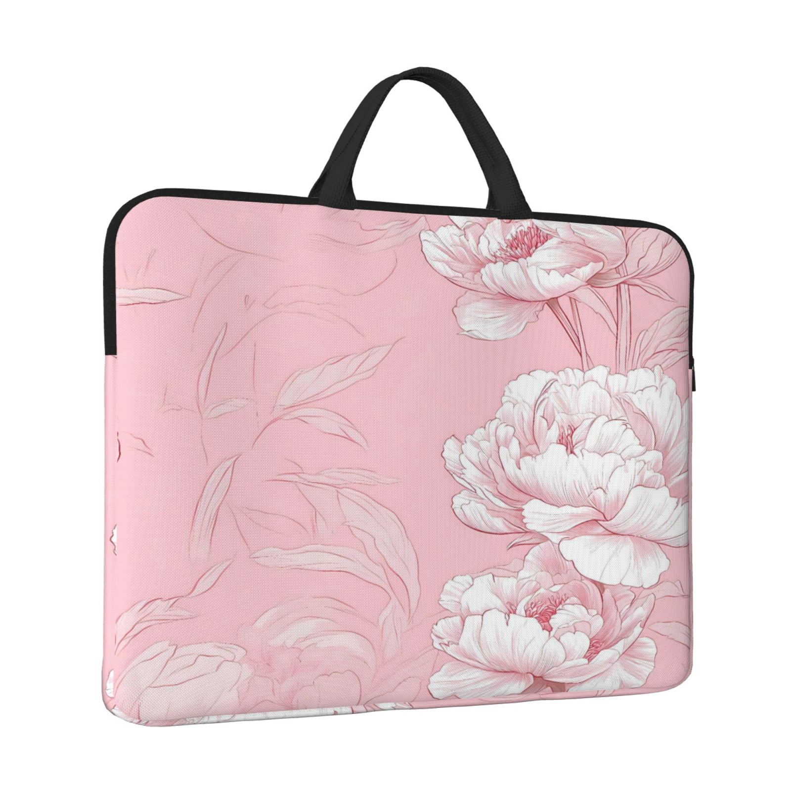 Laptop Sleeve Bag For Women Men 14inch Waterproof Durable Protective Computer Carrying Cover Handle Laptop Case Bag Flowers (21)