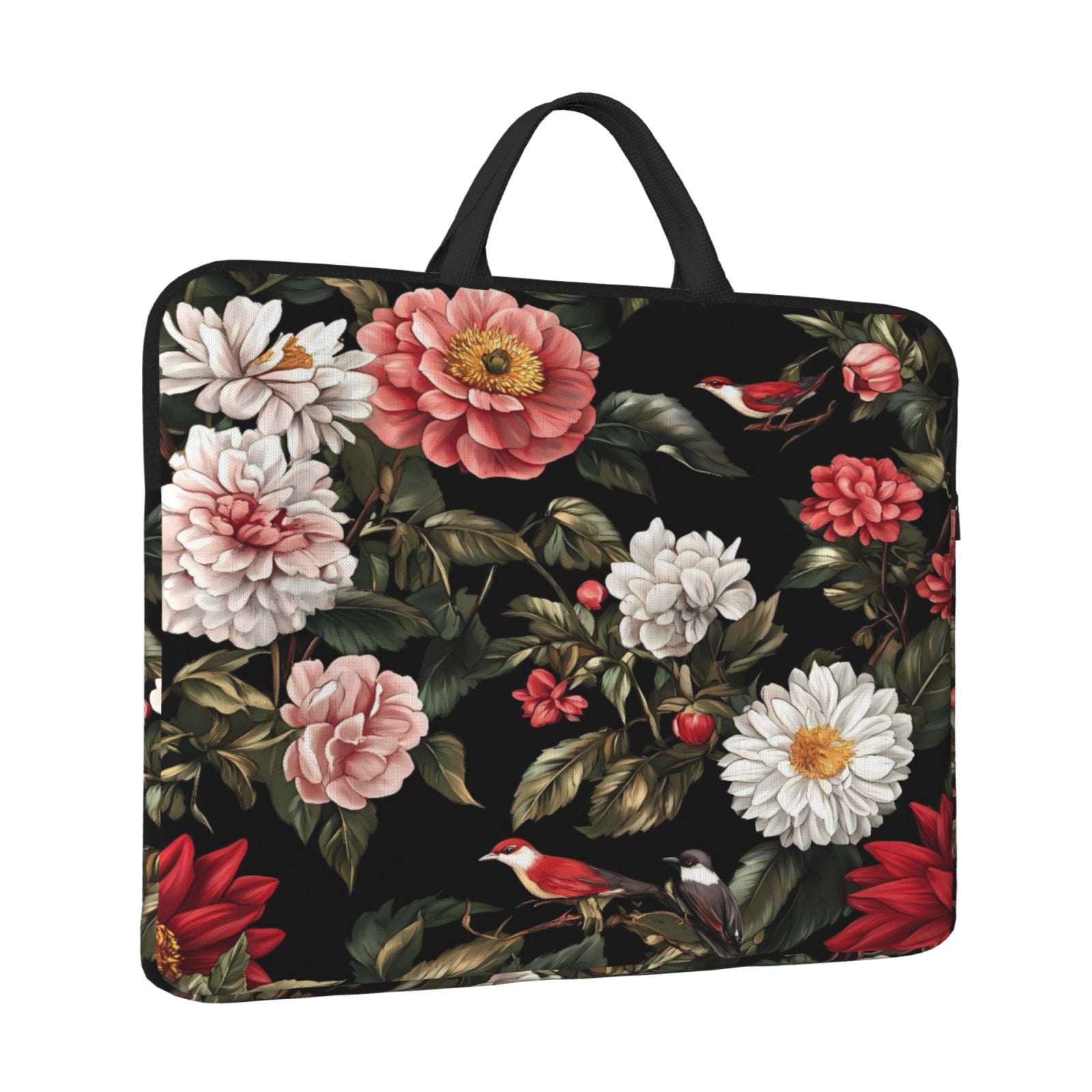 Laptop Sleeve Bag For Women Men 14inch Waterproof Durable Protective Computer Carrying Cover Handle Laptop Case Bag Flowers (6)