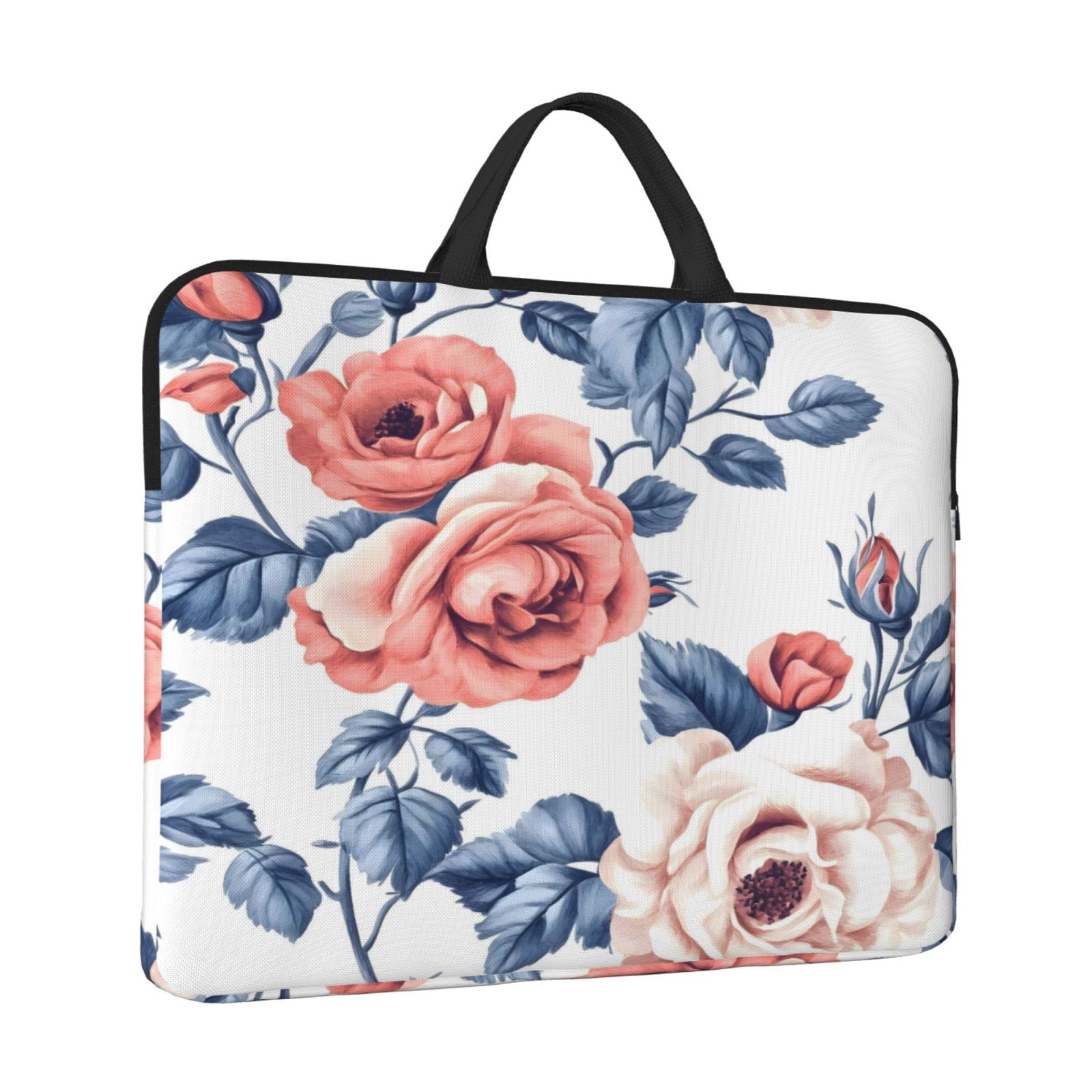 Laptop Sleeve Bag For Women Men 14inch Waterproof Durable Protective Computer Carrying Cover Handle Laptop Case Bag Flowers (9)