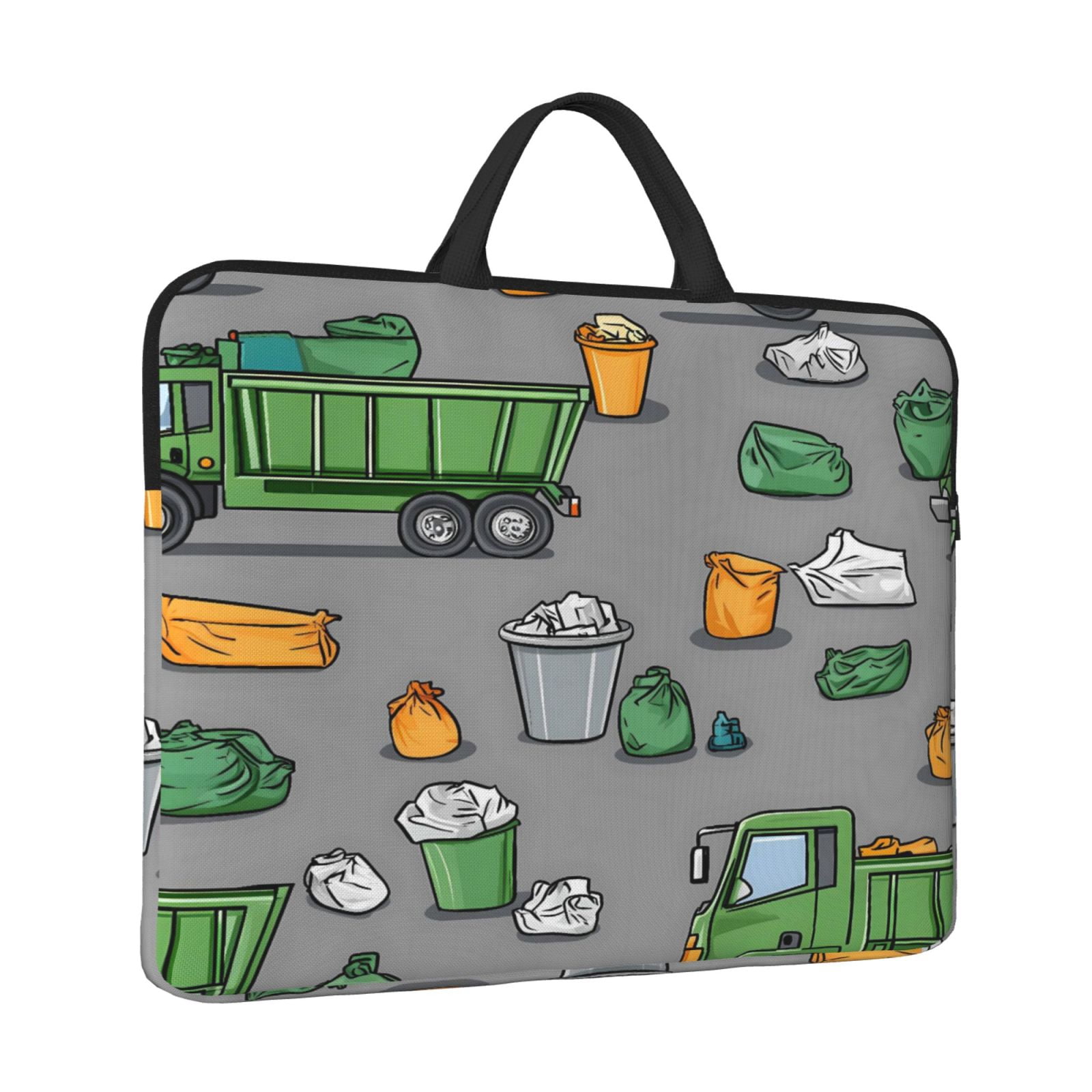 Laptop Sleeve Bag For Women Men 14inch Waterproof Durable Protective Computer Carrying Cover Handle Laptop Case Bag Garbage Truck