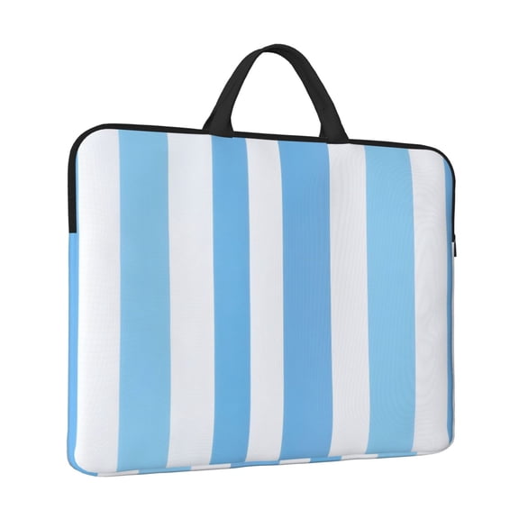Laptop Sleeve Bag For Women Men 14inch Waterproof Durable Protective Computer Carrying Cover Handle Laptop Case Bag Light Blue Stripe_2