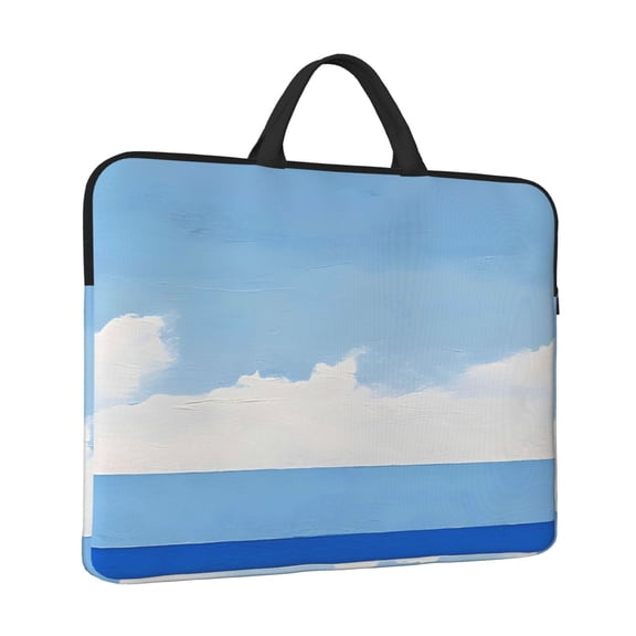 Laptop Sleeve Bag For Women Men 14inch Waterproof Durable Protective Computer Carrying Cover Handle Laptop Case Bag Light Blue Stripe_4