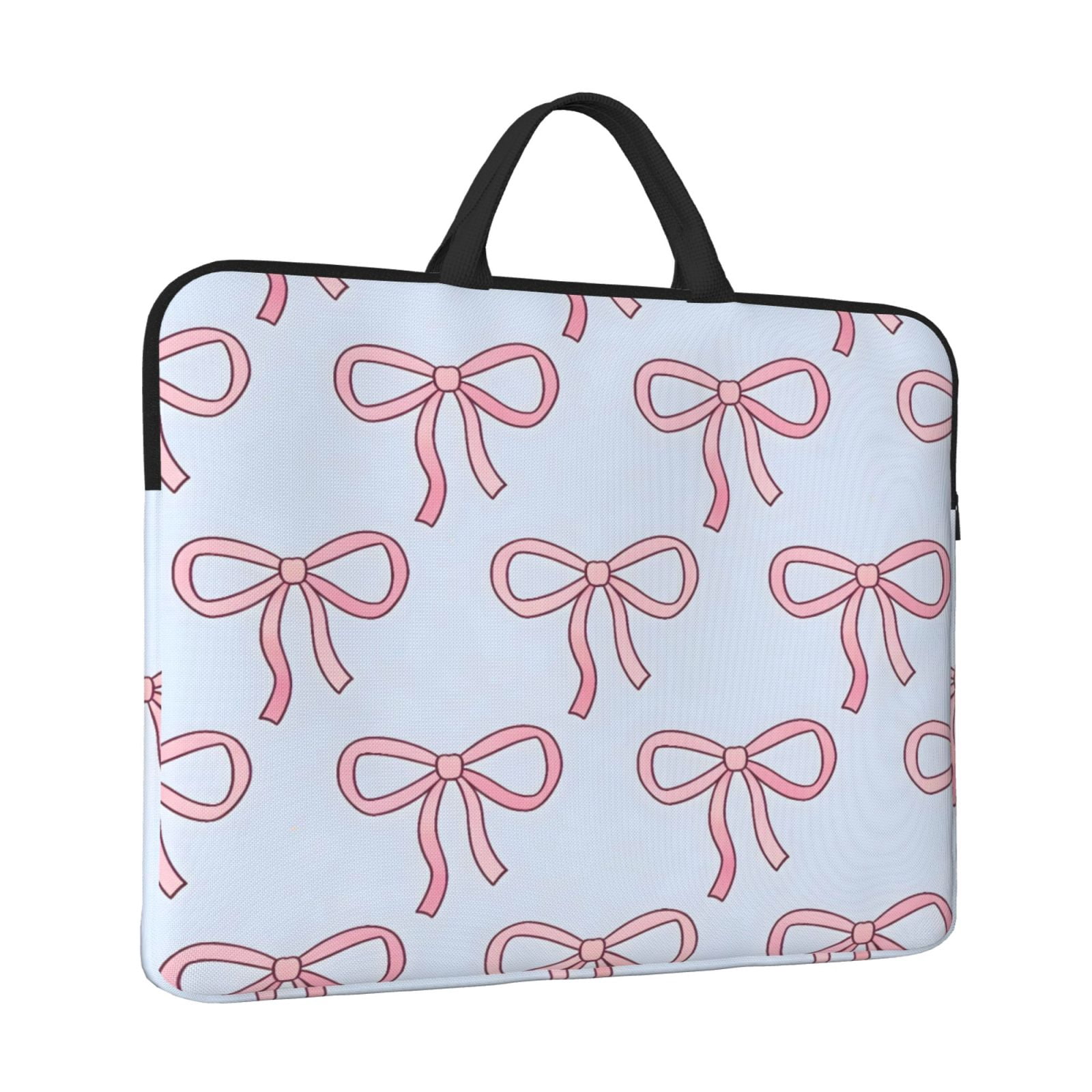 Laptop Sleeve Bag For Women Men 14inch Waterproof Durable Protective Computer Carrying Cover Handle Laptop Case Bag Pink Bow (2)