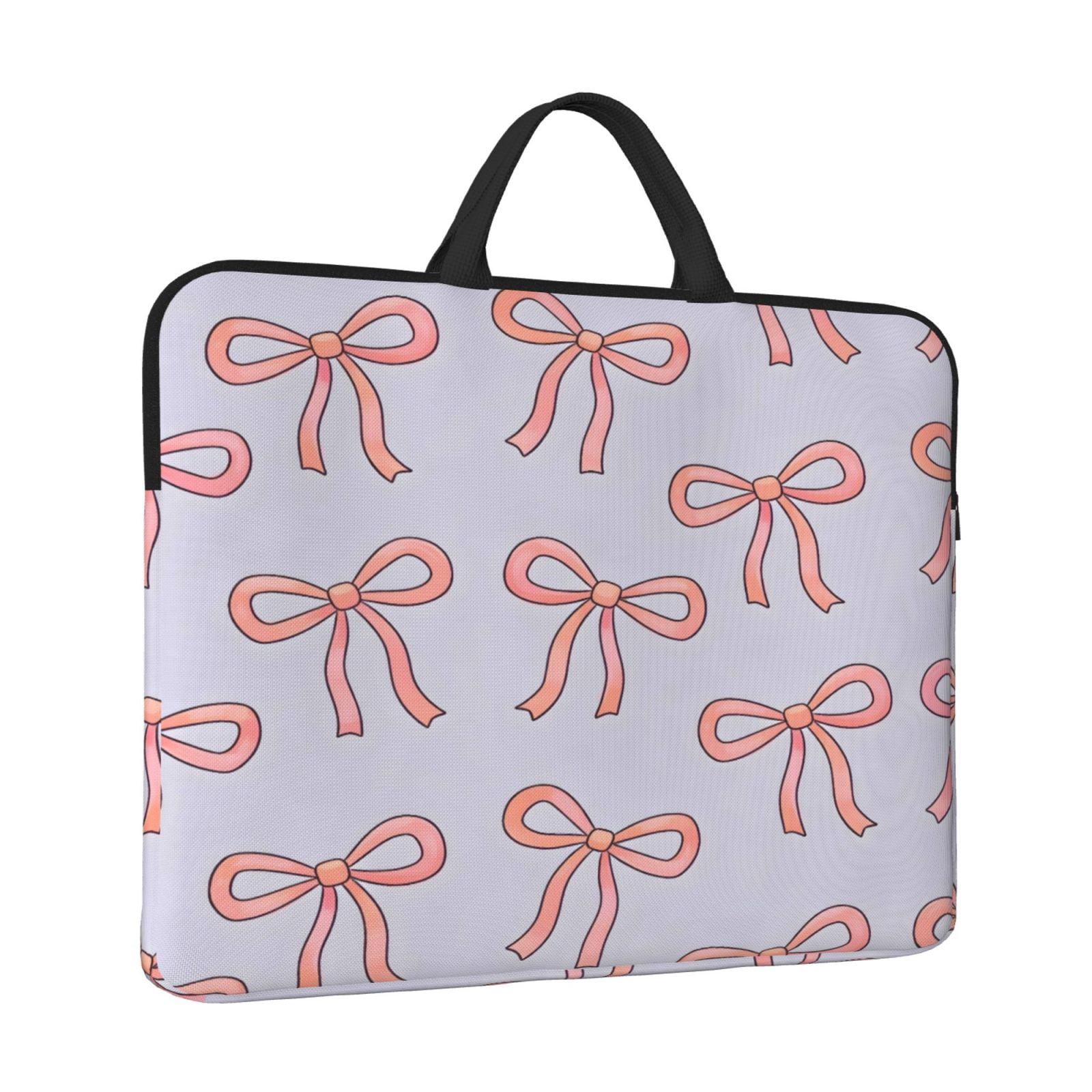 Laptop Sleeve Bag For Women Men 14inch Waterproof Durable Protective Computer Carrying Cover Handle Laptop Case Bag Pink Bow (3)