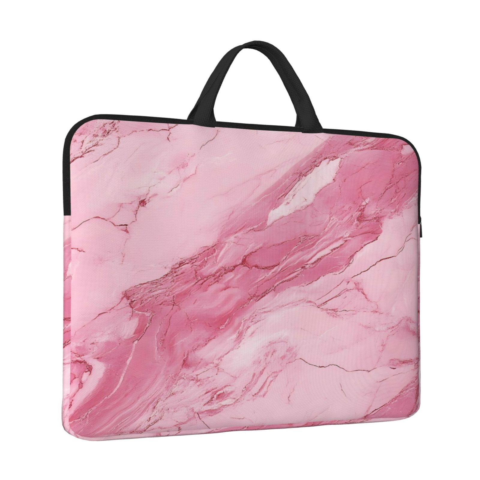 Laptop Sleeve Bag For Women Men 14inch Waterproof Durable Protective Computer Carrying Cover Handle Laptop Case Bag Pink Marble_21256_1