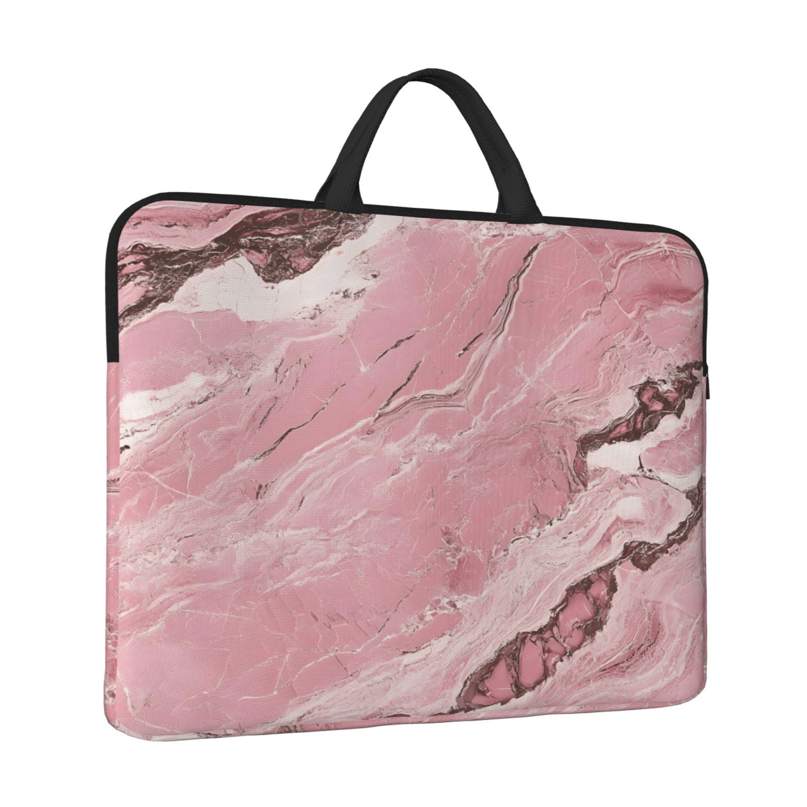 Laptop Sleeve Bag For Women Men 14inch Waterproof Durable Protective Computer Carrying Cover Handle Laptop Case Bag Pink Marble_2