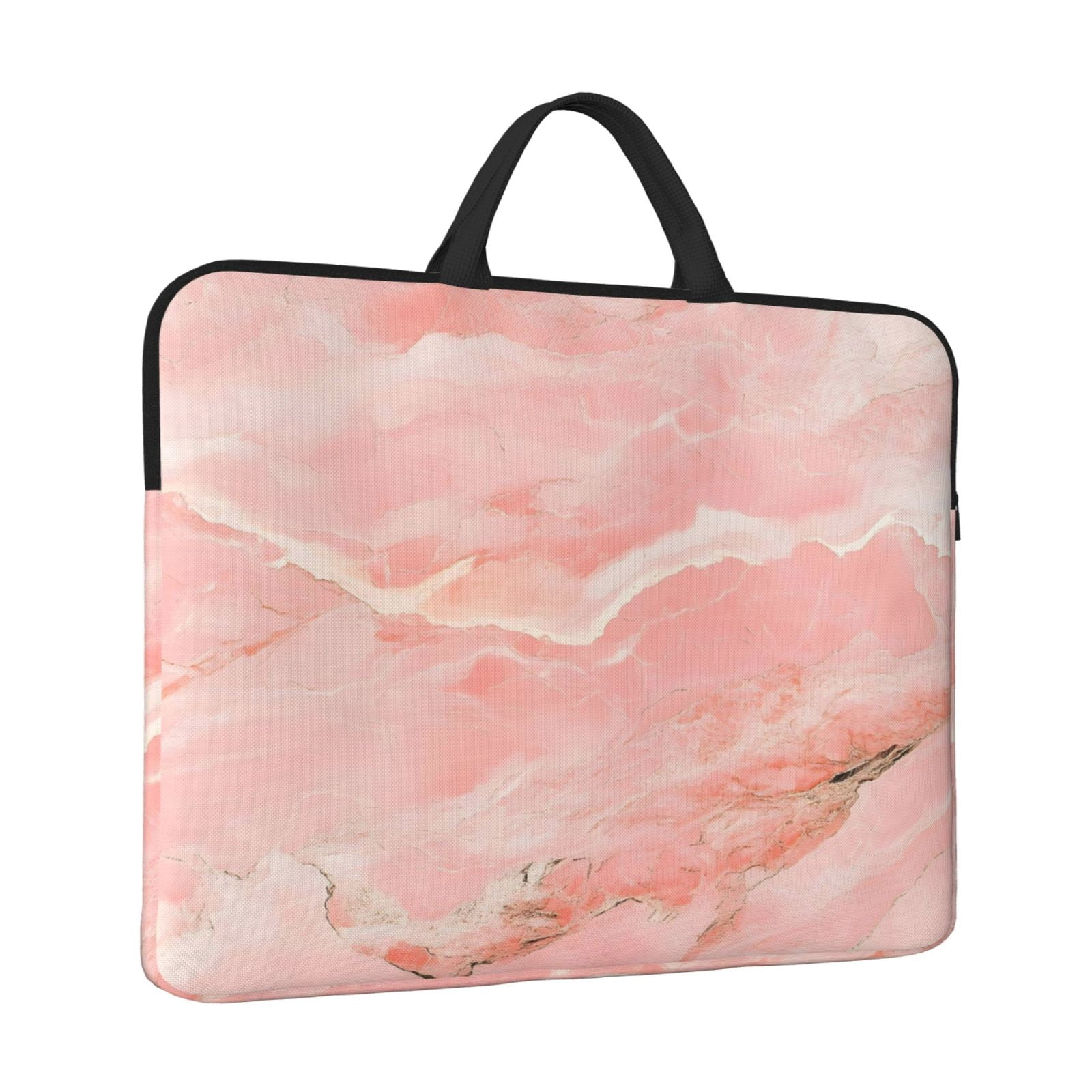 Laptop Sleeve Bag For Women Men 14inch Waterproof Durable Protective Computer Carrying Cover Handle Laptop Case Bag Pink Marble_4