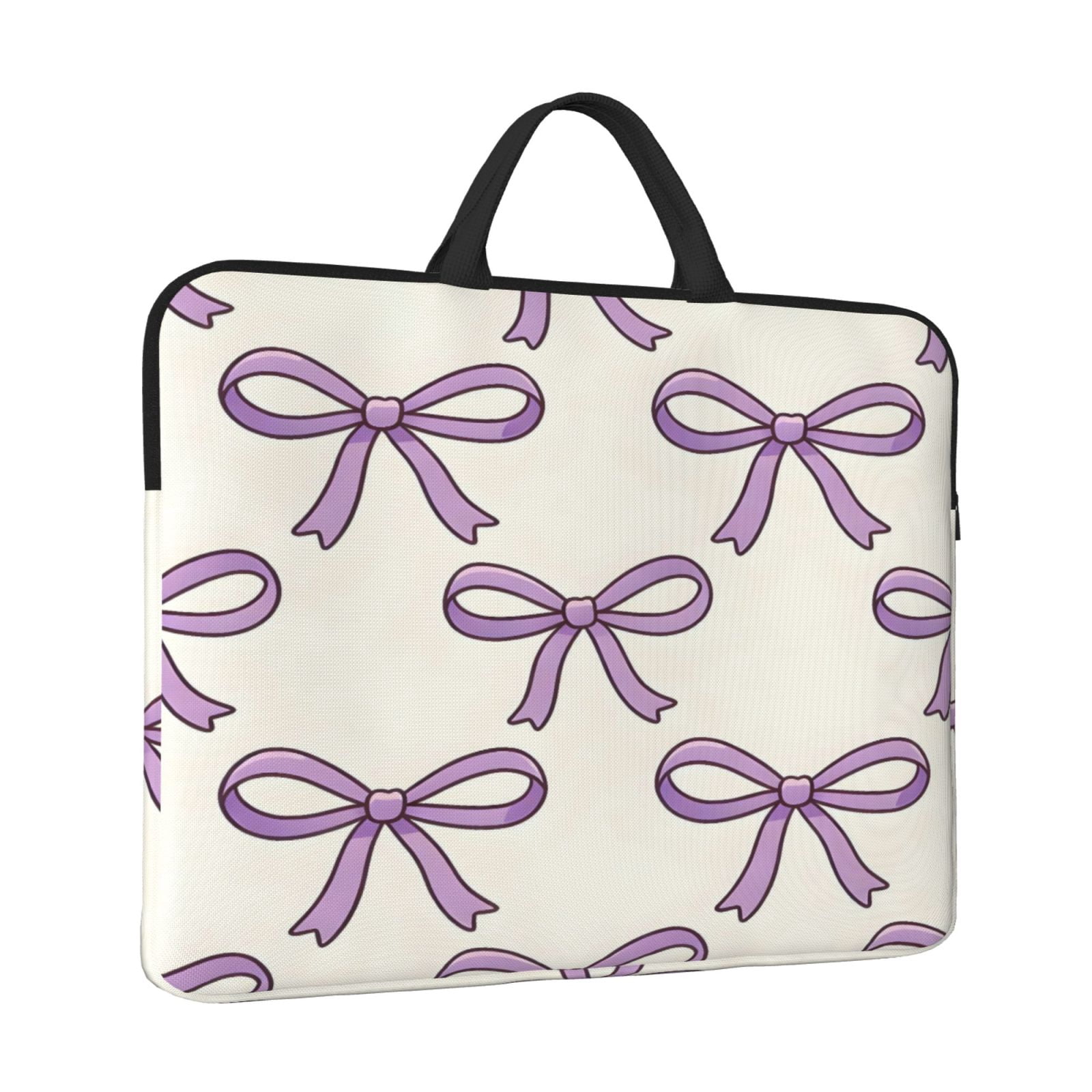 Laptop Sleeve Bag For Women Men 14inch Waterproof Durable Protective Computer Carrying Cover Handle Laptop Case Bag Purple Bows