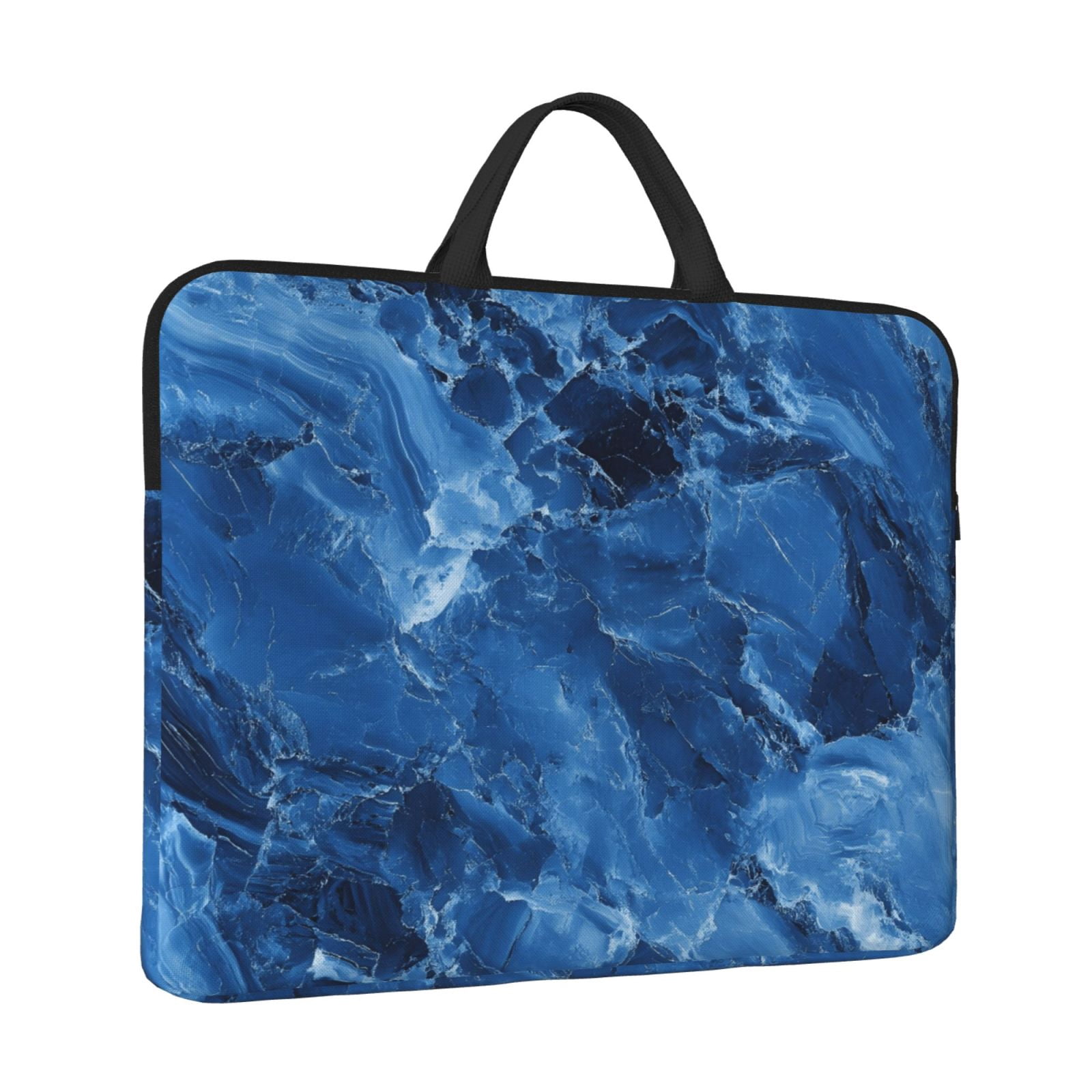 Laptop Sleeve Bag For Women Men 14inch Waterproof Durable Protective Computer Carrying Cover Handle Laptop Case Bag Royalblue Marble_3