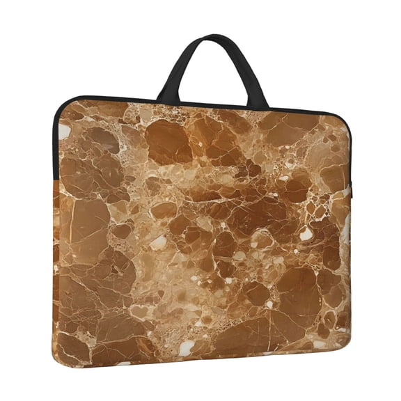 Laptop Sleeve Bag For Women Men 14inch Waterproof Durable Protective Computer Carrying Cover Handle Laptop Case Bag Sandybrown Marble_2