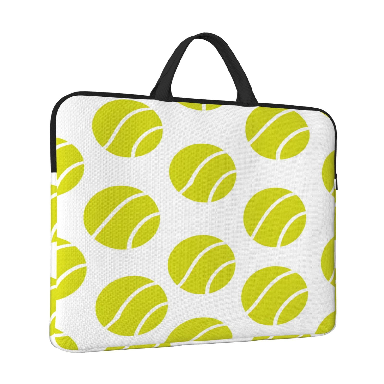 Laptop Sleeve Bag For Women Men 14inch Waterproof Durable Protective Computer Carrying Cover Handle Laptop Case Bag Seamless Pattern Tennis Theme