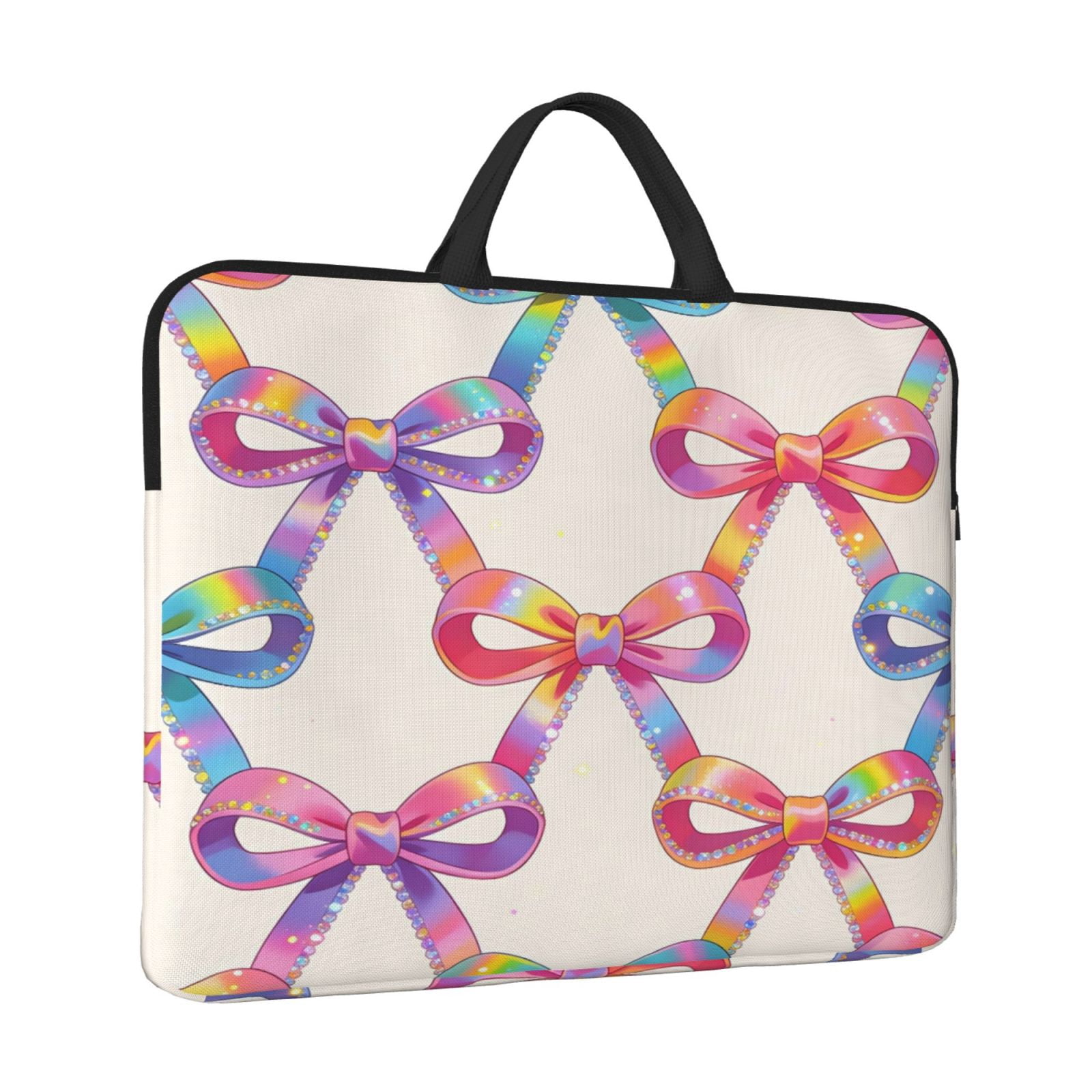 Laptop Sleeve Bag For Women Men 14inch Waterproof Durable Protective Computer Carrying Cover Handle Laptop Case Bag Shiny Bows
