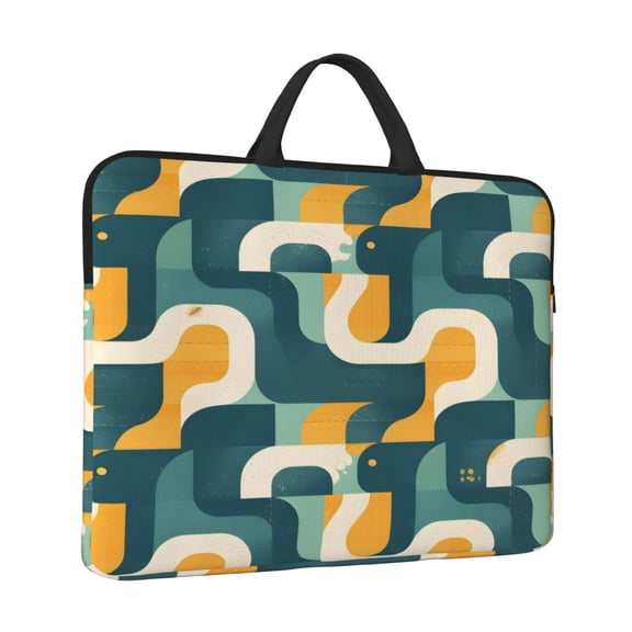Laptop Sleeve Bag For Women Men 14inch Waterproof Durable Protective Computer Carrying Cover Handle Laptop Case Bag Snake Print Style Slateblue_1