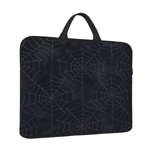 Laptop Sleeve Bag For Women Men 14inch Waterproof Durable Protective Computer Carrying Cover Handle Laptop Case Bag Spider Web Halloween Pattern