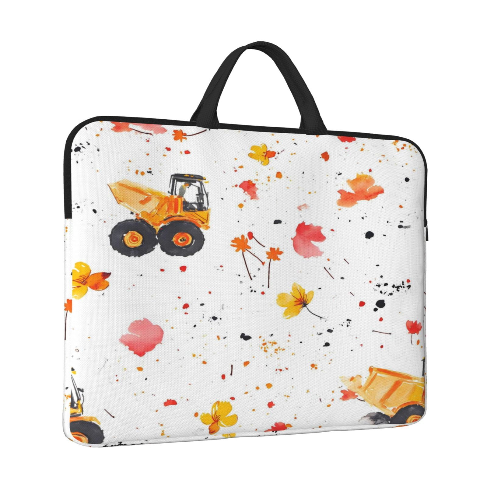 Laptop Sleeve Bag For Women Men 14inch Waterproof Durable Protective Computer Carrying Cover Handle Laptop Case Bag Truck And Flowers