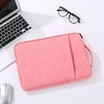 thumbnail image 1 of Laptop Sleeve Bag with Handle for MacBook Air 13.6 inch 2022 2023 A2681 M2 Leather Notebook Pouch Cover for MacBook Air/Pro 13.3 (Pink,Retina15 A1398), 1 of 7
