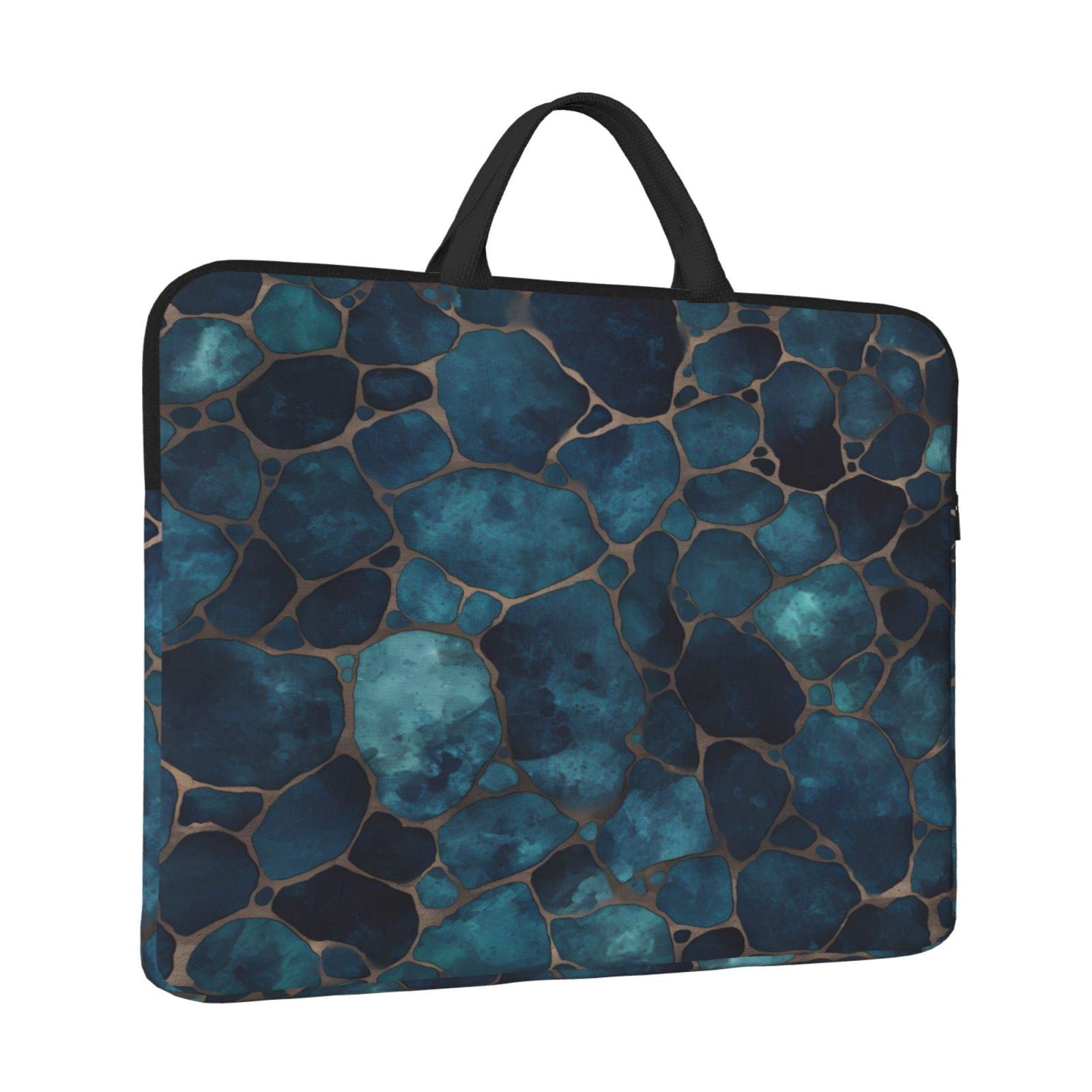 Laptop Sleeve Bag For Women Men 14inch Waterproof Durable Protective Computer Carrying Cover Handle Laptop Case Bag Animal Skin Print Style Darkturquoise_2
