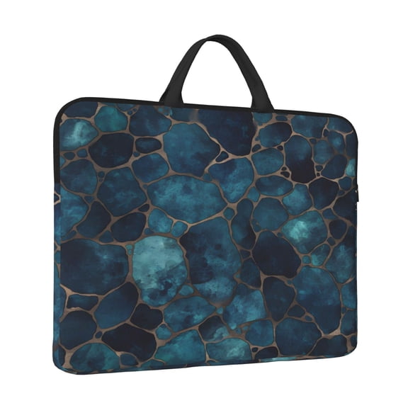 Laptop Sleeve Bag For Women Men 14inch Waterproof Durable Protective Computer Carrying Cover Handle Laptop Case Bag Animal Skin Print Style Darkturquoise_2