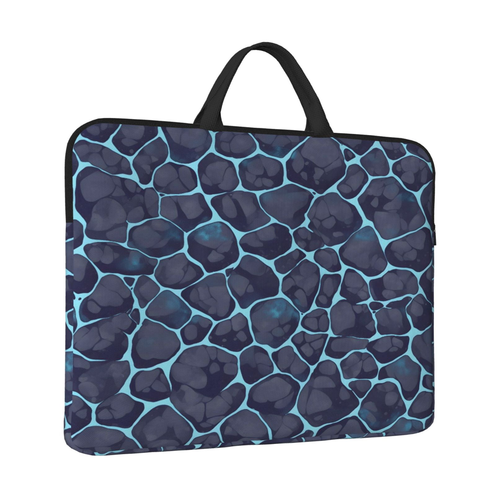 Laptop Sleeve Bag For Women Men 14inch Waterproof Durable Protective Computer Carrying Cover Handle Laptop Case Bag Animal Skin Print Style Darkturquoise_3