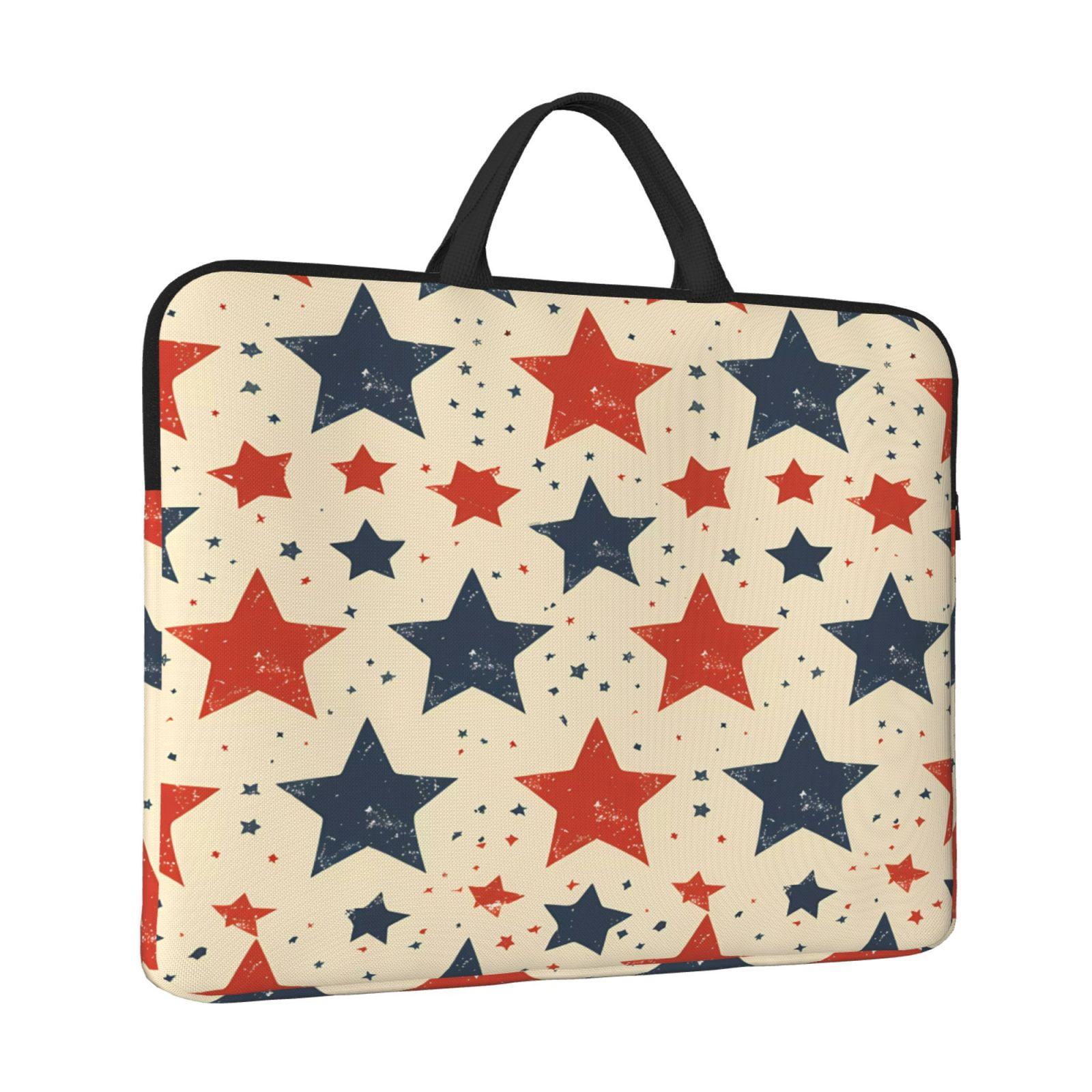 Laptop Sleeve Bag For Women Men 14inch Waterproof Durable Protective Computer Carrying Cover Handle Laptop Case Bag Independence Day Theme Elements Star (8)