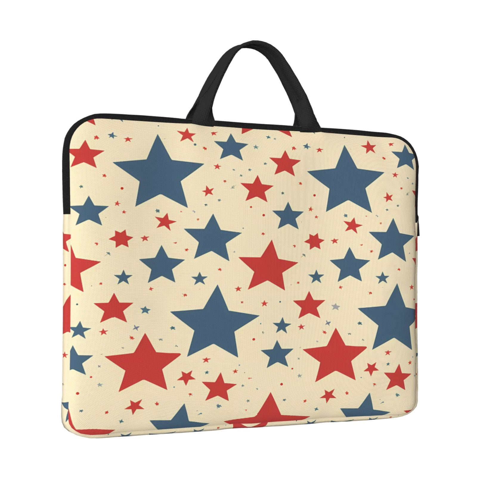 Laptop Sleeve Bag For Women Men 14inch Waterproof Durable Protective Computer Carrying Cover Handle Laptop Case Bag Independence Day Theme Elements Star (1)