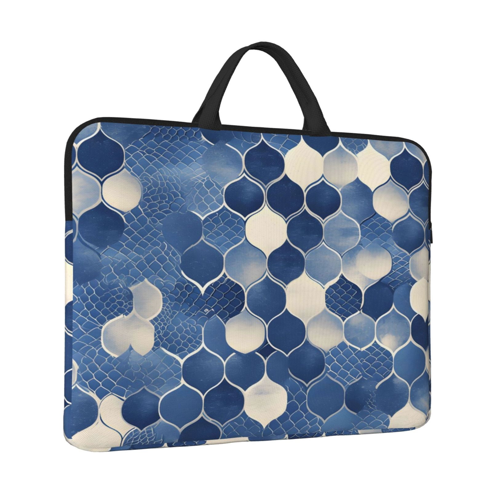 Laptop Sleeve Bag For Women Men 14inch Waterproof Durable Protective Computer Carrying Cover Handle Laptop Case Bag Snake Skin Print Style Doderblue_4