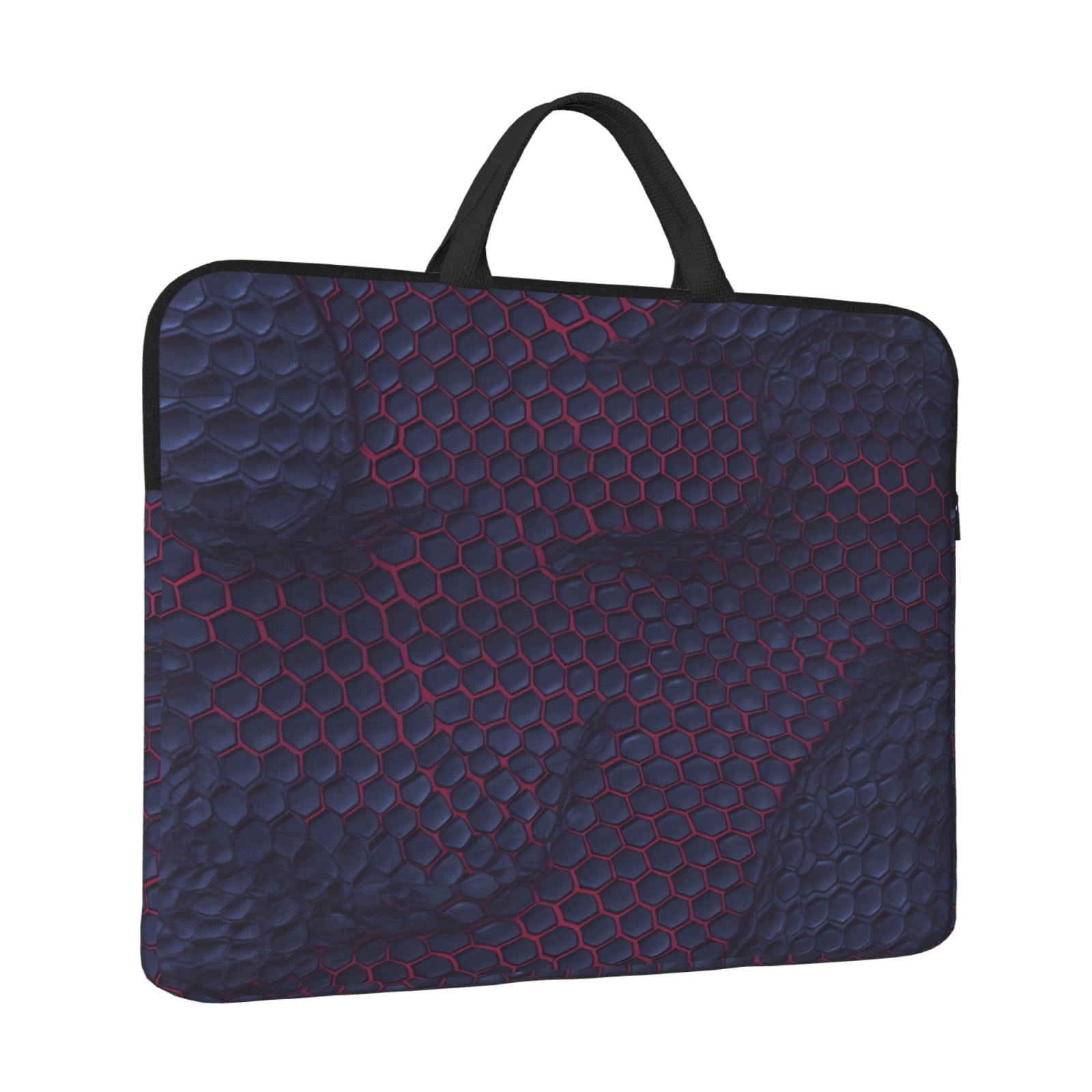 Laptop Sleeve Bag For Women Men 14inch Waterproof Durable Protective Computer Carrying Cover Handle Laptop Case Bag Snake Skin Print Style Palevioletred_4