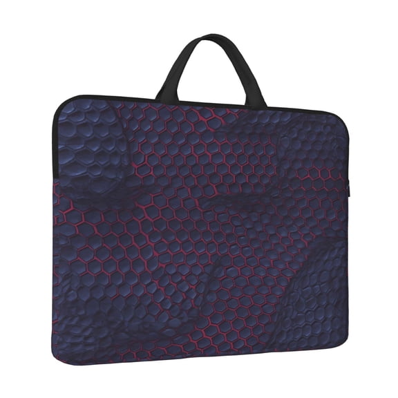 Laptop Sleeve Bag For Women Men 14inch Waterproof Durable Protective Computer Carrying Cover Handle Laptop Case Bag Snake Skin Print Style Palevioletred_4