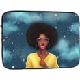 thumbnail image 1 of Laptop Sleeve Bag for Women 13 Inch Resistant Anti-Vibration Lightweight Black pattern1, 1 of 8