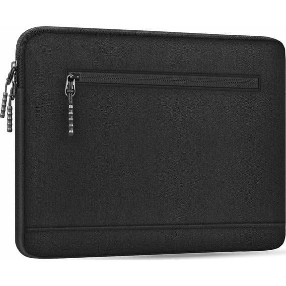 Laptop Sleeve Case 15.6 Inch, Shockproof Protective Computer Cover with Front Pocket, Water Resistant Durable Laptop Carrying Bag Compatible for , HP, , Asus Notebook, Black