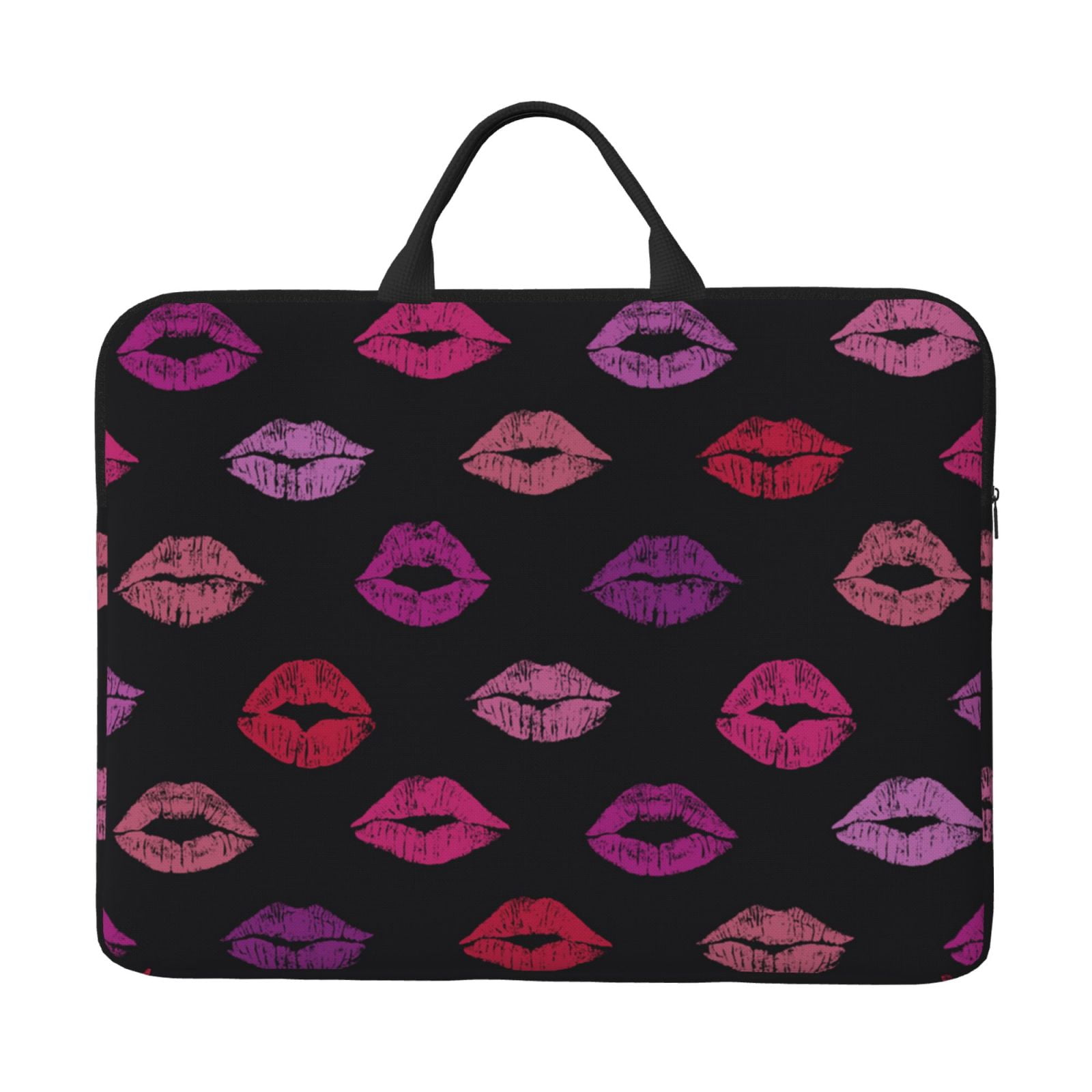 Laptop Sleeve Case Bag Protective Carrying Case with Handle for 14 inch Laptop, Lips Kiss