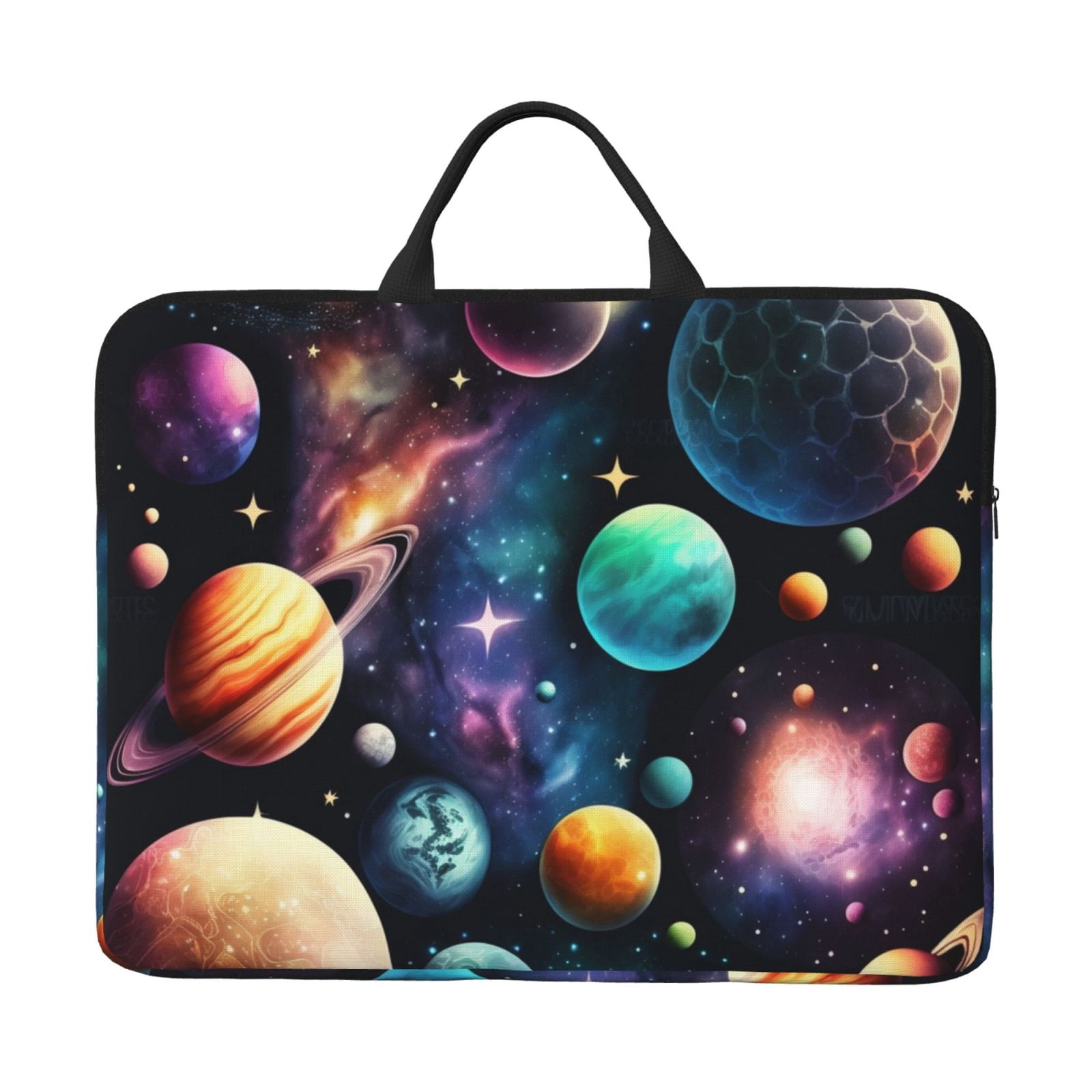 Laptop Sleeve Case Bag Protective Carrying Case with Handle for 14 inch Laptop, Planets Galaxy Stars Cosmic Space