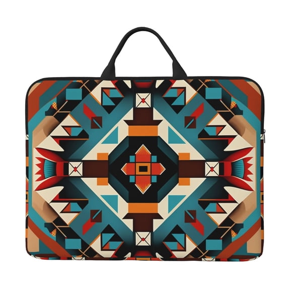 Laptop Sleeve Case Bag Protective Carrying Case with Handle for 14 inch Laptop, Southwestern Native American Geometric