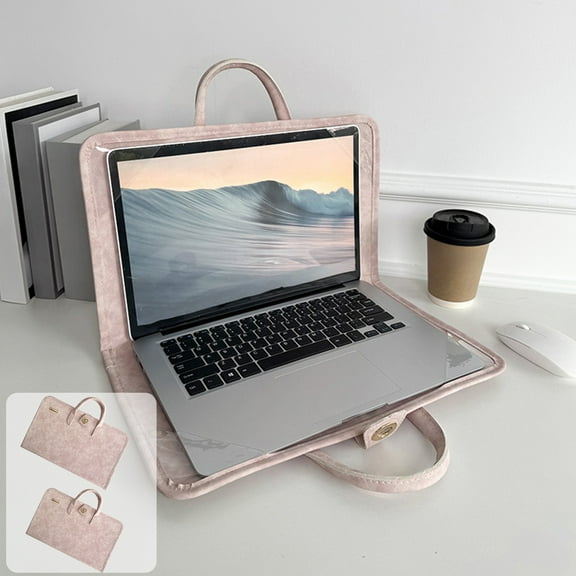 Laptop Sleeve Case Computer Protective Cover - 15.6 Inch Carrying Bag with Handle for Men Women Home Office Travel - Scratch-Resistant Shockproof Notebook Pouch for Desk Outdoor Table Use - 1 Pack