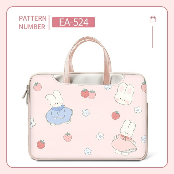 Laptop Sleeve Case PU Pink Carrying Bag13 14 15 17inch water proof Case Bag Multifunction Messenger Bag for Macbook/HP/Asus/Acer (EA524,13-13.3inch)