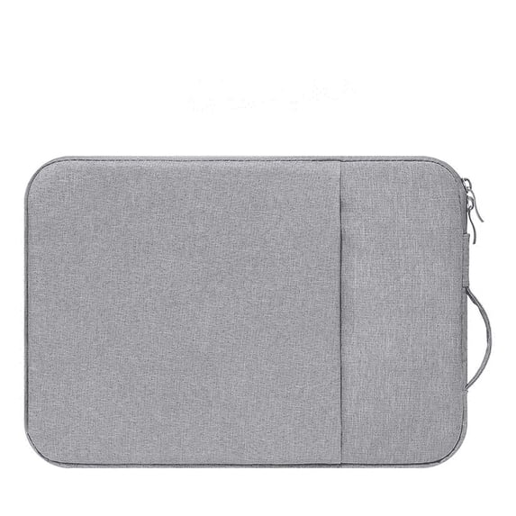 Laptop Sleeve Compatible With MacBook 13 Inch, Notebook, Polyester Vertical Bright Fabric Watercolor Bag With Pocket light grey