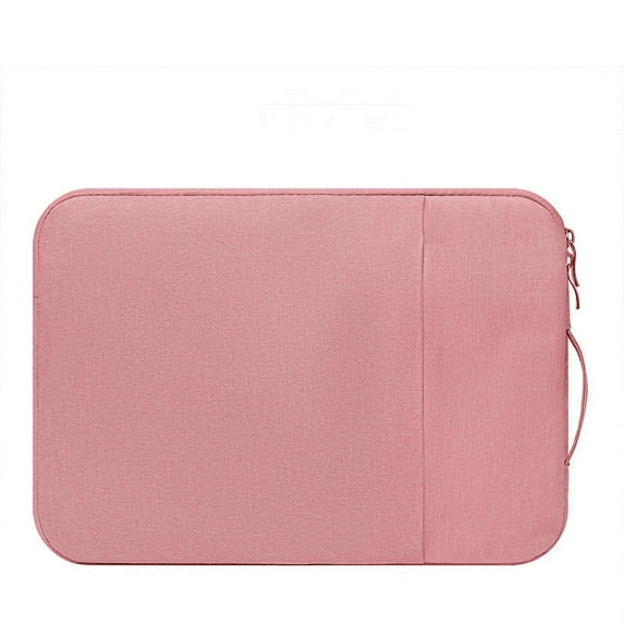 Laptop Sleeve Compatible With MacBook 15.6 Inch, Notebook, Polyester Vertical Bright Fabric Watercolor Bag With Pocket pink - 15.6 inches