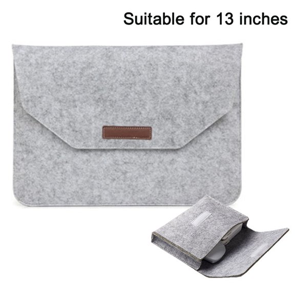 Laptop Sleeve Compatible with 13 inch /15inch MacBook Pro, MacBook Air, HP Dell Lenovo Notebook, Felt Laptop Case with Extra Stor