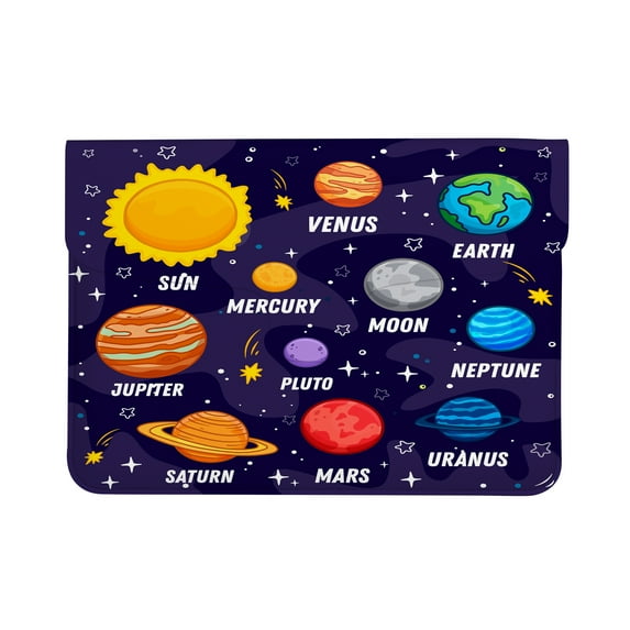 Laptop Sleeve Leather Carrying Case Set Of Planets And Stars Space for 13-13.3 inch Notebooks Compatible with MacBook Pro 13 Inch Protective Bag