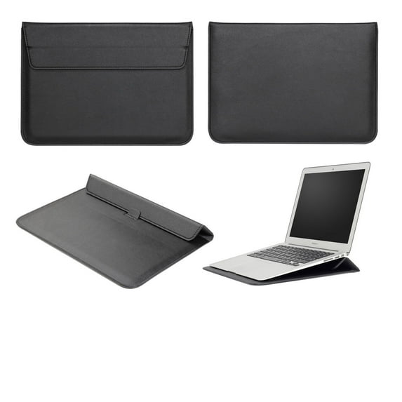 Laptop Sleeve for MacBook 11 13 14 15 16 Inch for M1 M2 Chip Compatible with 2337 2338 2941 PU Envelope Bag Laptop Accessories (Black,13 Inch)