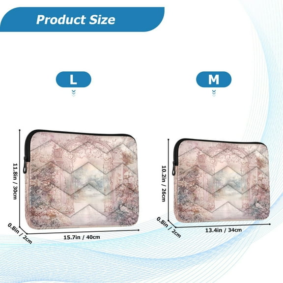 YAZAOO Laptop Sleeves Simplicity Creative Pattern Slim and Light YAZAOO Laptop Bag Style No.395626813