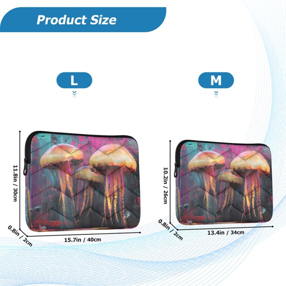 YAZAOO Laptop Sleeves Simplicity Creative Pattern Slim and Light YAZAOO Laptop Bag Style No.395603626