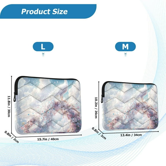 YAZAOO Laptop Sleeves Simplicity Creative Pattern Slim and Light YAZAOO Laptop Bag Style No.395649615