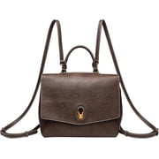 Laptop Stachel Backpack for Women PU Leather Vintage Messenger Small Shoulder Bags 2025 Fashion Casual Convertible Purse for Student Bussiness Teacher Office Work Daypack 1109P Brown