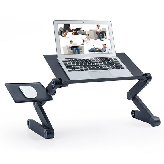 Laptop Stand, Adjustable Height Laptop Mount Computer Stand,Ergonomic Portable Laptop Riser, for Lap Desk, TV Bed Tray, Sofa Couch, Black